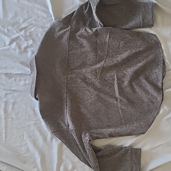 Gray leopard cheetah print button up shacket jacket shirt corduroy small / med - Picture 5 of 8